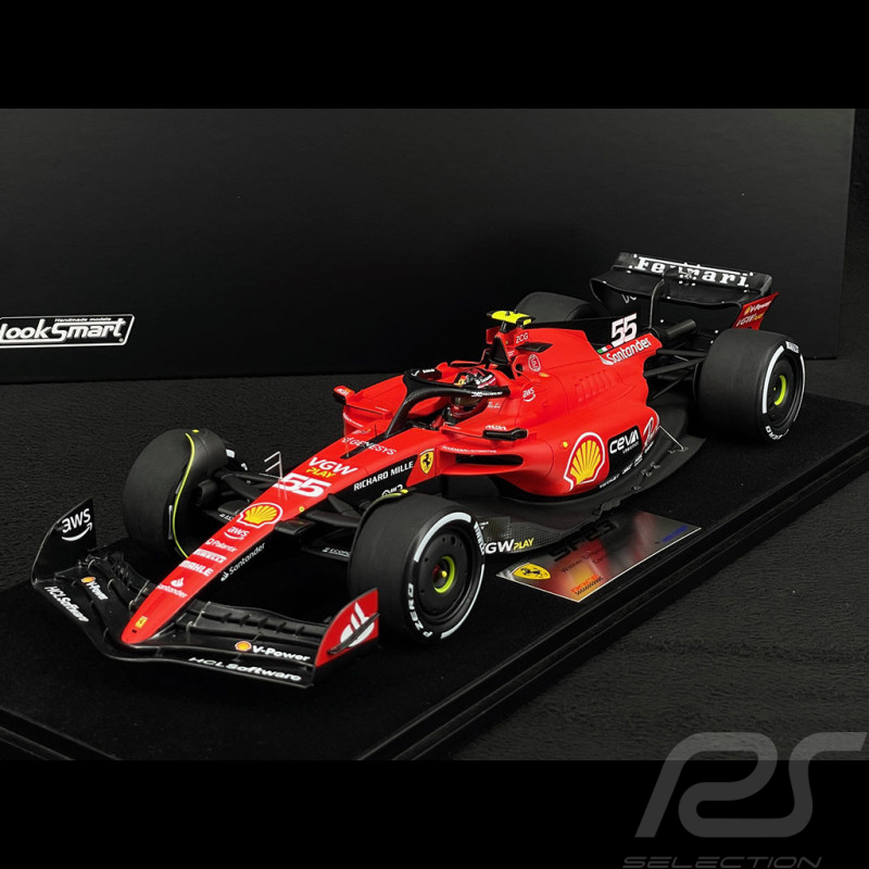 Ferrari SF-23 n°55 Vainqueur GP Singapour 2023 Carlos Sainz 1/18 Looksmart LS18F1054