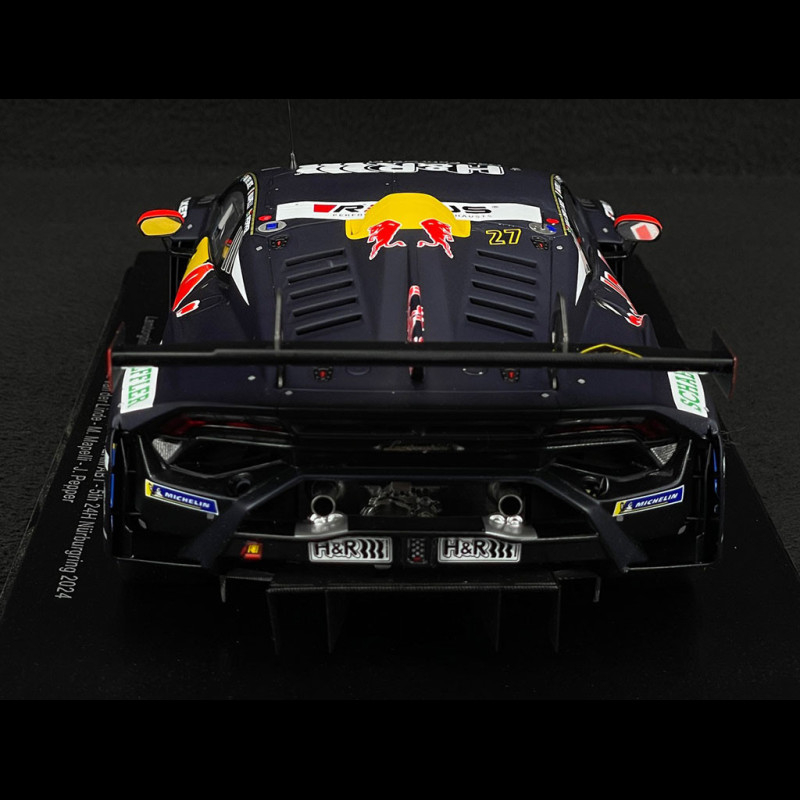 Miniature Spark 1/18 Lamborghini Huracan GT3 Evo2 #27 Nurburgring 2023 + Vitrine