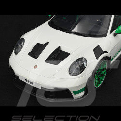 Porsche 911 GT3 RS Typ 992 Tribute to Carrera RS Weiß Grüne Streifen 1/12 GT Spirit GT950