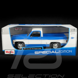 Chevrolet C-10 Pick Up Cheyenne Super 1974 Bleu/Blanc 1/18 Maisto 31467BU