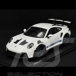 Porsche 911 GT3 RS Typ 992 2024 Weiß mit blauen Streifen 1/18 Solido S1812102