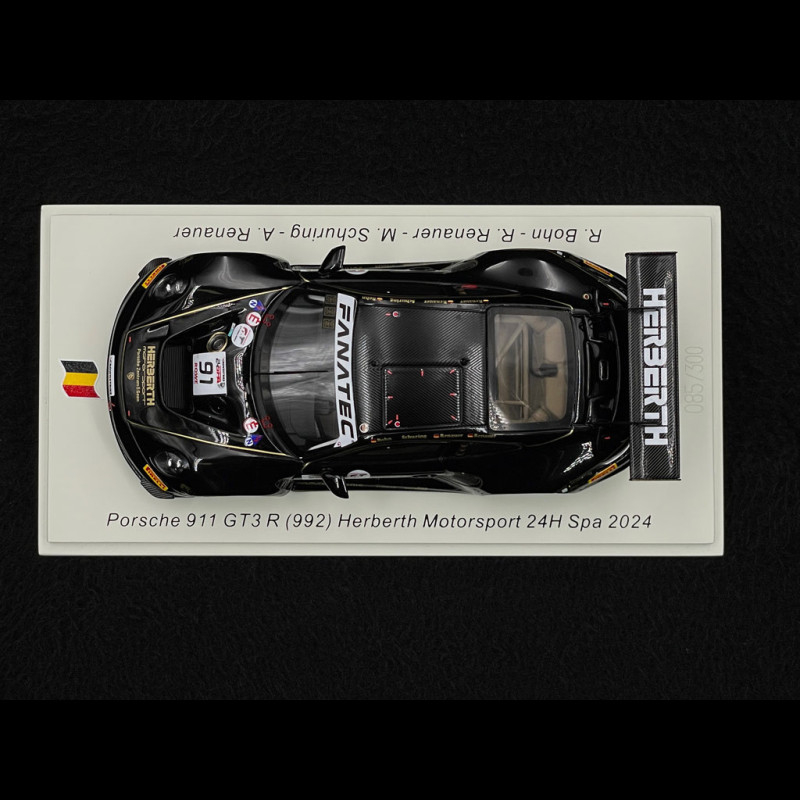 Porsche 911 GT3 R Type 992 n°91 24h Spa 2024 1/43 Spark SB827