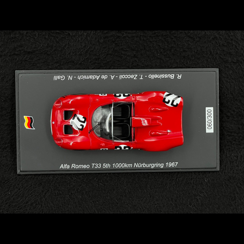 Spark 1:43 Alfa Romeo T33 #22 5th 1000km Nürburgring 1967 Autodelta SpA