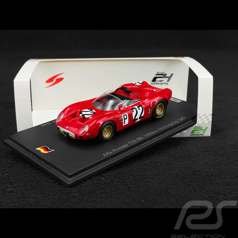 Alfa Romeo T33 n°22 1000km Nürburgring 1967 1/43 Spark SG816
