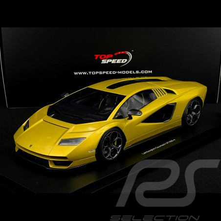 Lamborghini Countach LPI 800-4 New Giallo Orion 2023 Yellow 1/18 Top Speed TS0555