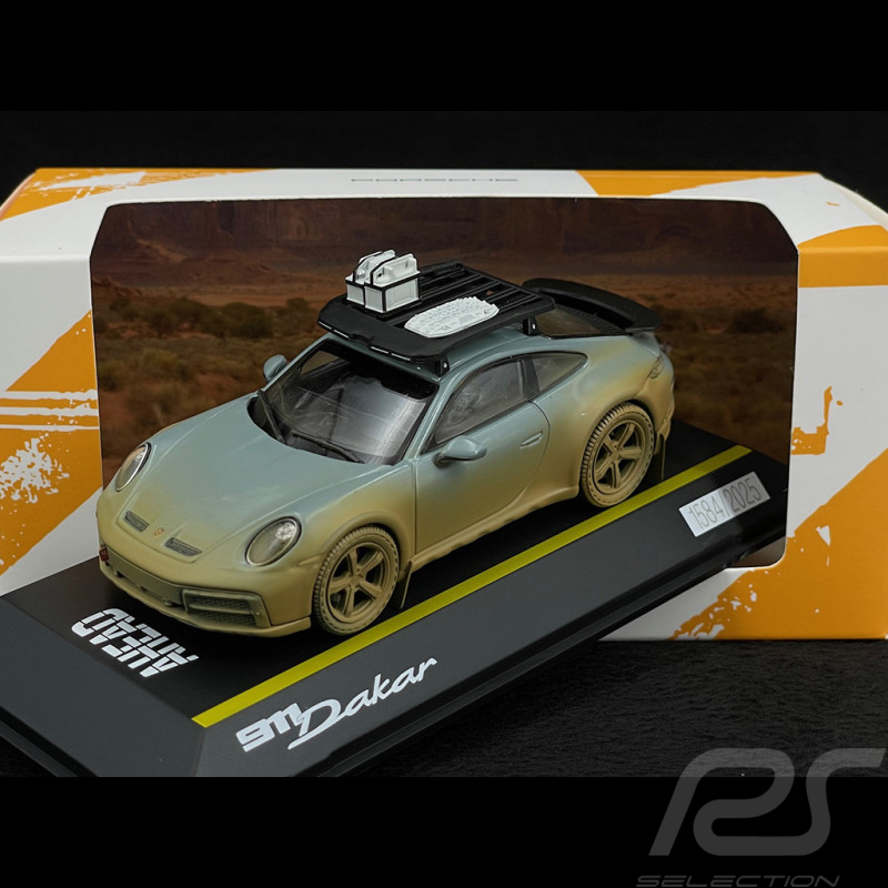 Porsche 911 Dakar Type 992 AHEAD Vert Ombre Dirty Version 1/43 Spark WAP0201730S0DK