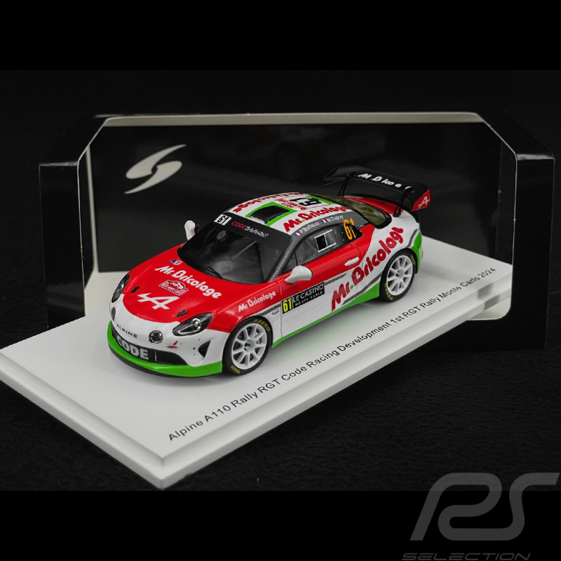 Alpine A110 Rally RGT N °61 Vainqueur RGT Rallye Monte Carlo 2024 1/43 Spark S6859