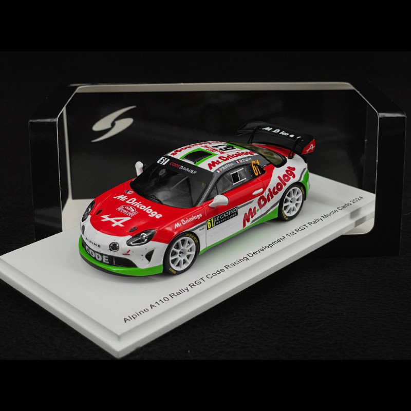 Alpine A110 Rally RGT N °61 Vainqueur RGT Rallye Monte Carlo 2024 1/43 ...