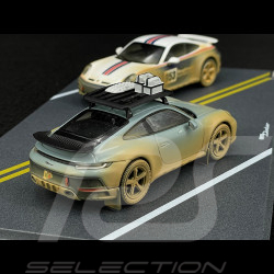 Set Porsche 911 Dakar Type 992 AHEAD n° 953 Roughroads / Vert Ombre 2024 Dirty Version 1/43 Spark WAP0201740S0DK