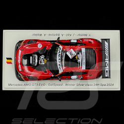 Mercedes-AMG GT3 EVO N °3 Vainqueur Silver class 24H Spa 2024 1/43 Spark SB800
