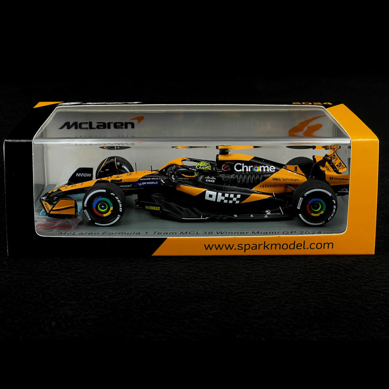 LANDO NORRIS #4 McLaren F1 MCL38 Première Victoire Miami GP 2024 1:64 Spark Y374 EUR 47,46 - FR