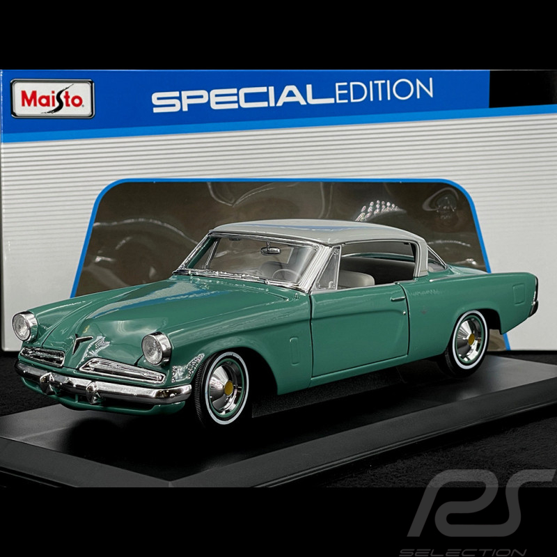 Studebaker Starliner Coupé 1953 Vert Menthe Gris Clair 1/18 Maisto 31651GN