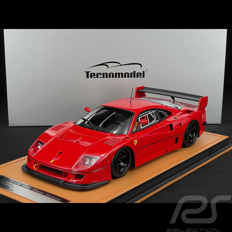 Ferrari F40 LM Press Version 1996 Rot mit schwarzen Felgen 1/18 Tecnomodel TM18-410F