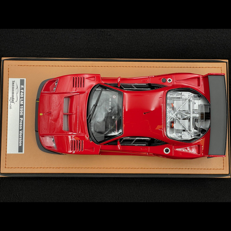 Ferrari F40 LM Press Version 1996 Rouge avec Jantes Blanche 1/18 Tecnomodel TM18-410D