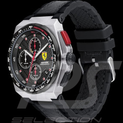Ferrari Aspire Chronograph Watch Black Leather / Silicone Strap 0830791