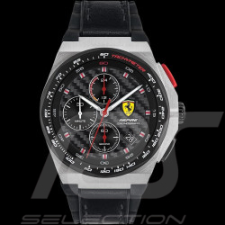 Ferrari Aspire Chronograph Uhr Schwarz Leder / Silikon Armband 0830791