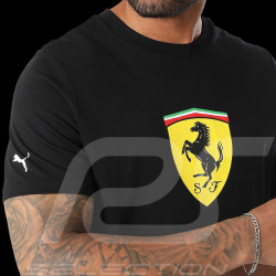 Ferrari T-Shirt Leclerc Hamilton Großes Logo Schwarz Puma 632783-01