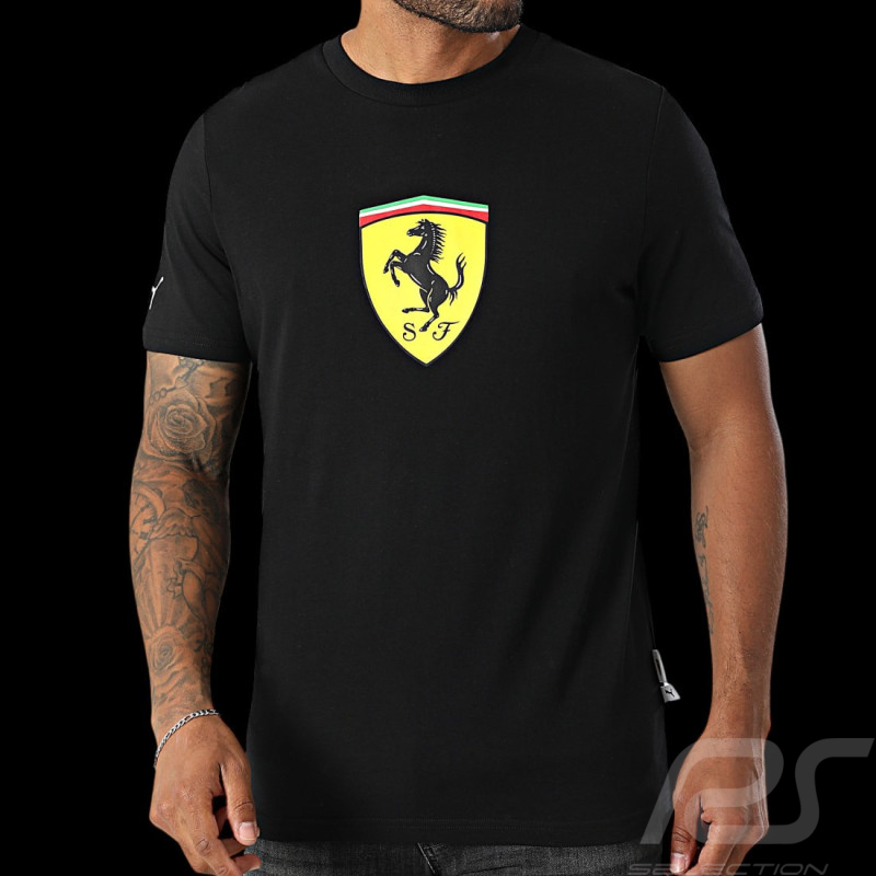 T-Shirt Ferrari Leclerc Hamilton Grand Logo Noir Puma 632783-01