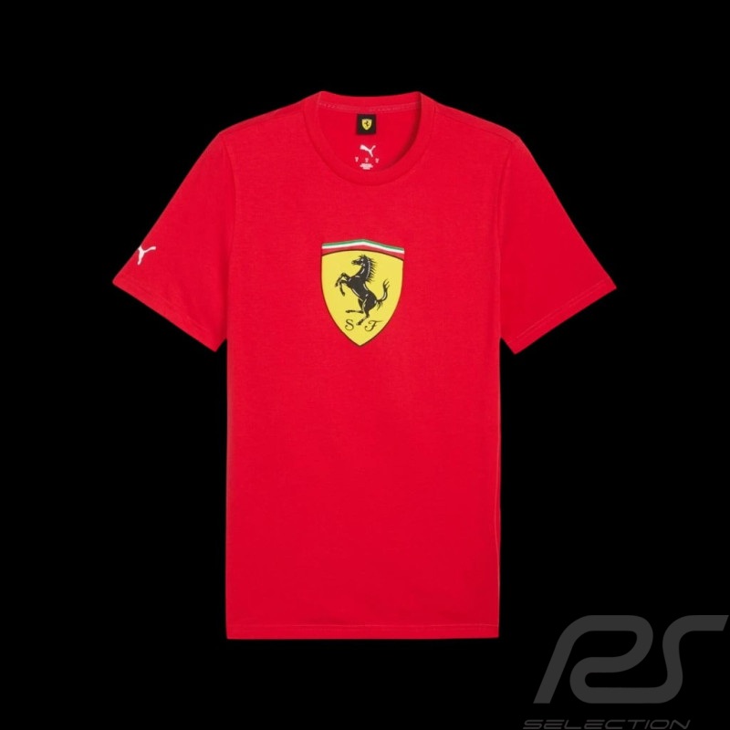 Ferrari T-Shirt Leclerc Hamilton Großes Logo Rot Puma 632783-02