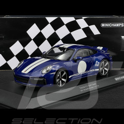 Porsche 911 Sport Classic Type 992 2022 Bleu Gentiane / Bandes Blanches 1/18 Minichamps 155062006