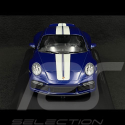 Porsche 911 Sport Classic Type 992 2022 Bleu Gentiane / Bandes Blanches 1/18 Minichamps 155062006