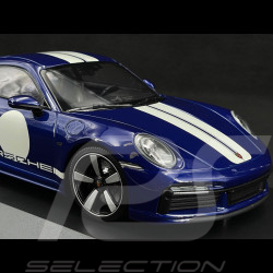 Porsche 911 Sport Classic Type 992 2022 Gentian Blue / White Stripes 1/18 Minichamps 155062006