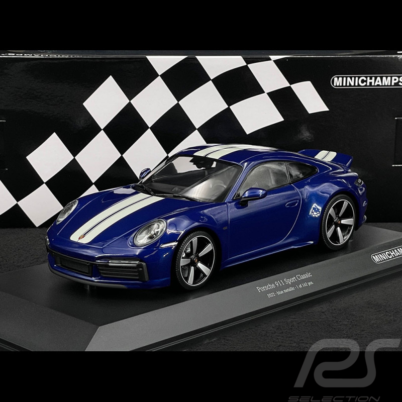Porsche 911 Sport Classic Type 992 2022 Bleu Gentiane 1/18 Minichamps 155062005