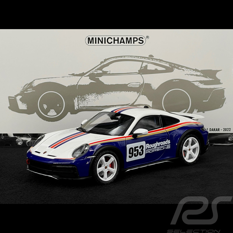 Porsche 911 Dakar Typ 992 2022 Roughroads Weiß / Blau 1/18 Minichamps 110062075
