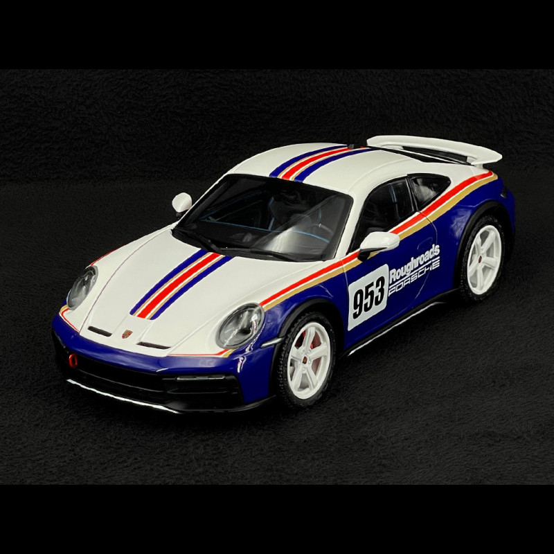 Porsche 911 Dakar Type 992 2022 Roughroads White / Blue 1/18