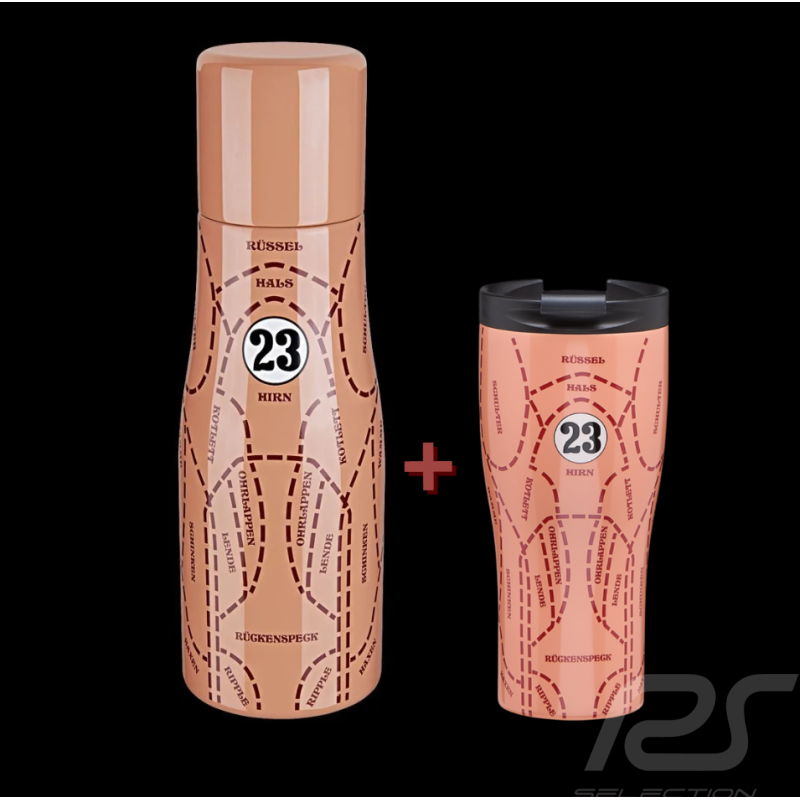 Set von 2 Porsche Thermo-becher 917 Pink Pig + Porsche Thermo-flasche