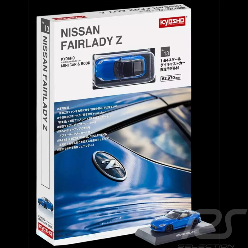 Nissan Fairlady Z Coupe 2023 Blau Mit Broschüre 1/64 Kyosho 09KYO07117BL