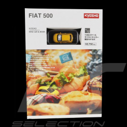 Fiat 500 Nuova 2007 Yellow With booklet 1/64 Kyosho 20KYO07058Y