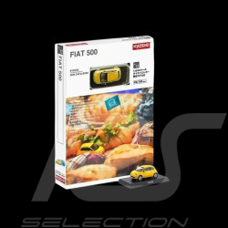 Fiat 500 Nuova 2007 Jaune Avec livret 1/64 Kyosho 20KYO07058Y