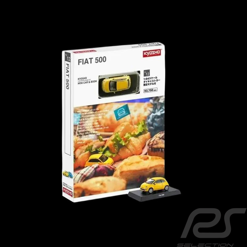 Fiat 500 Nuova 2007 Jaune Avec livret 1/64 Kyosho 20KYO07058Y