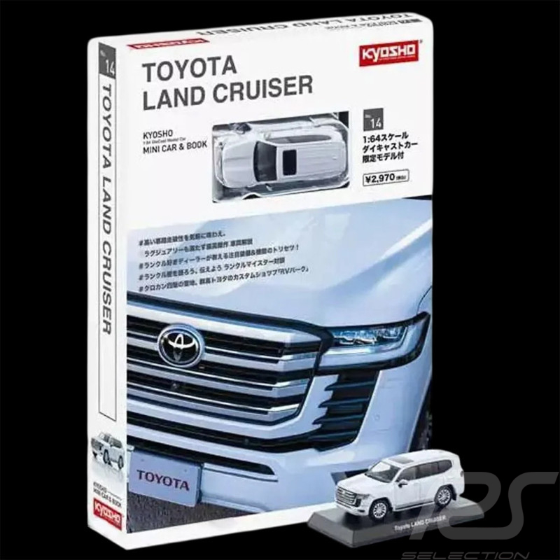 Toyota Land Cruiser ZX 2021 Blanc Avec livret 1/64 Kyosho 14KYO07118W