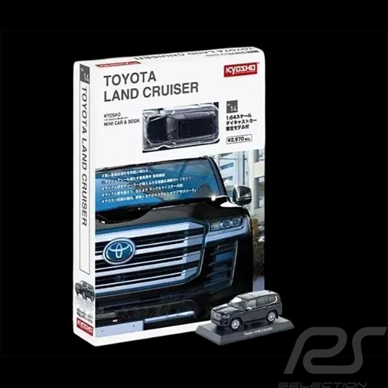 Toyota Land Cruiser ZX 2021 Noir Avec livret 1/64 Kyosho 12KYO07118BK