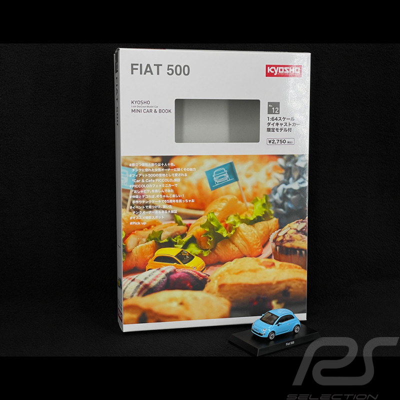 Fiat 500 Nuova 2007 Blue With booklet 1/64 Kyosho 19KYO07058LB