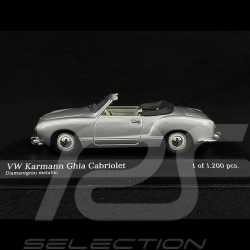 Volkswagen VW Karmann Ghia Cabriolet 1957 Diamant Grey 1/43 Minichamps 430051035