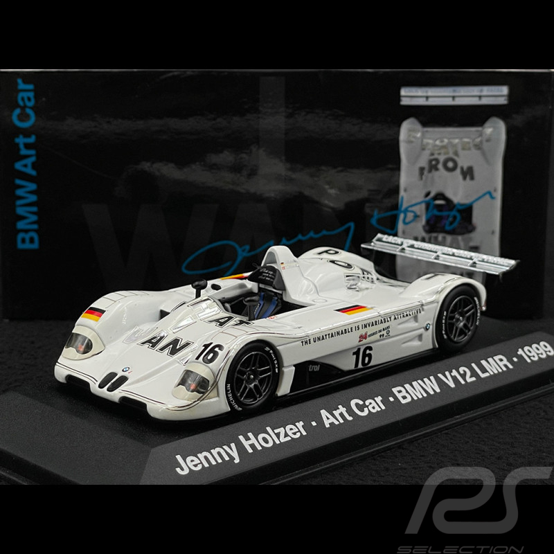 BMW V12 LMR n° 16 24h Le Mans 1999 Jenny Holzer Art Car 1/43 Minichamps 80420008552