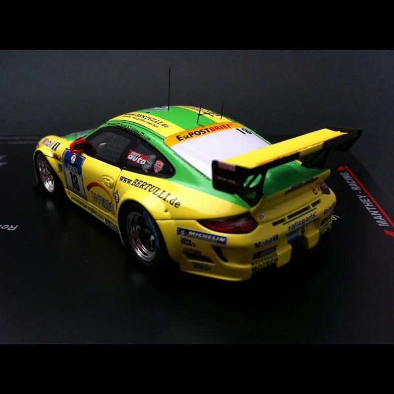 Set Porsche 997 GT3 RSR Manthey Nürburgring 2011 n°18 1/43 Spark