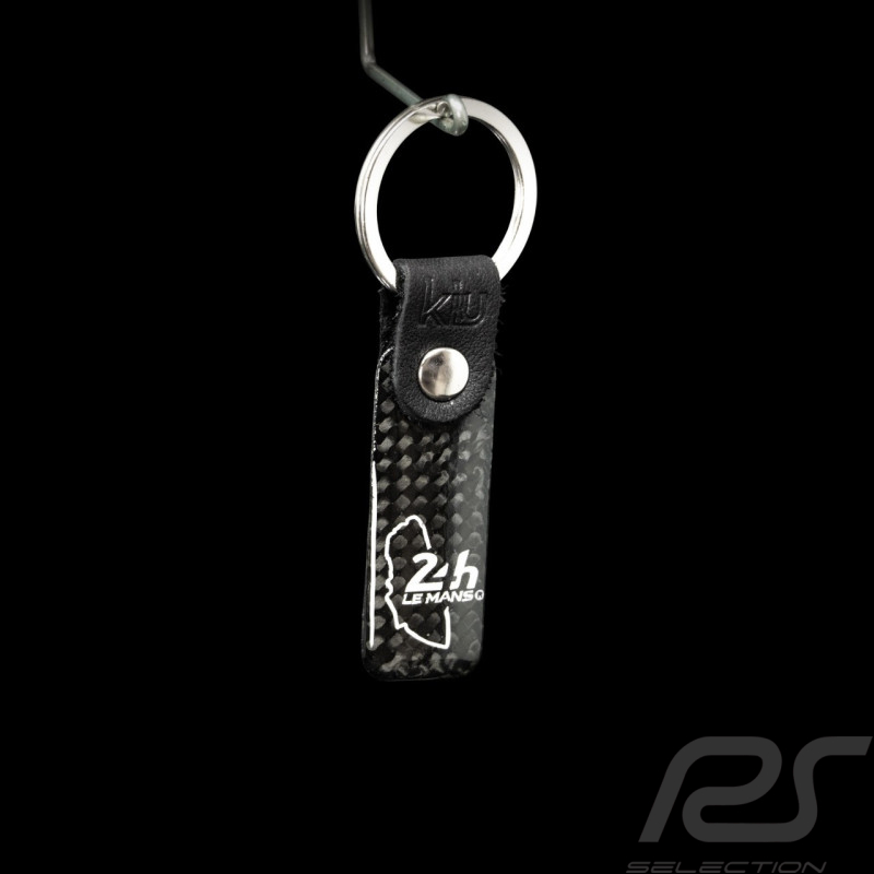 24h Le Mans Keyring Carbon Track Outline Black KIU_001