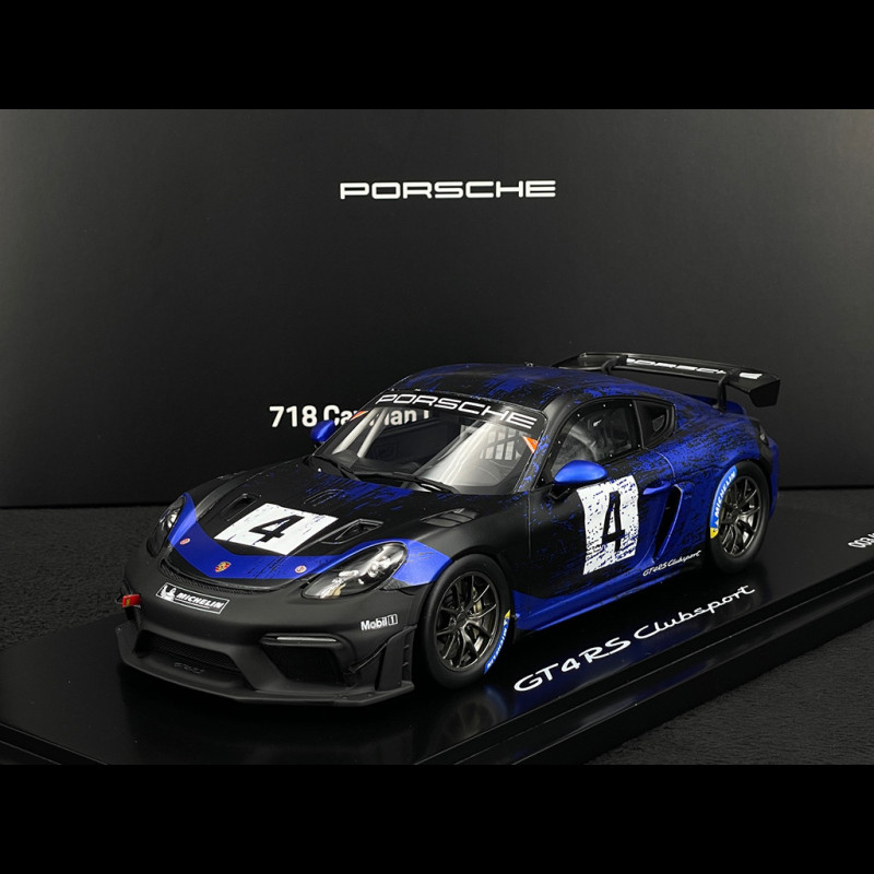 Porsche 718 Cayman GT4 RS Clubsport n° 4 2023 Purple / Black 1/18