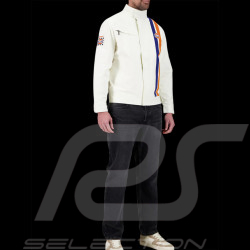 Veste Gulf Racing Steve McQueen Le Mans Legend Beige Crème GU251JAM03-003 - homme