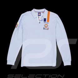 Gulf Polo-Shirt Racing Legend Long Sleeve Light Blue GU252POM05-125 - men
