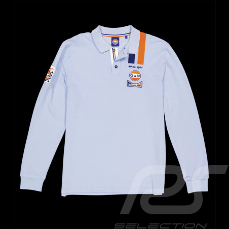 Polo Gulf Racing Legend Manches Longues Bleu Clair GU252POM05-125 - homme
