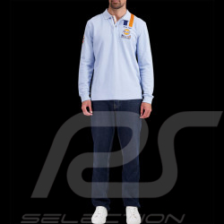 Gulf Polo-Shirt Racing Legend Long Sleeve Light Blue GU252POM05-125 - men