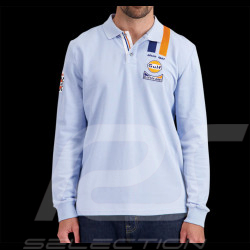 Polo Gulf Racing Legend Manches Longues Bleu Clair GU252POM05-125 - homme