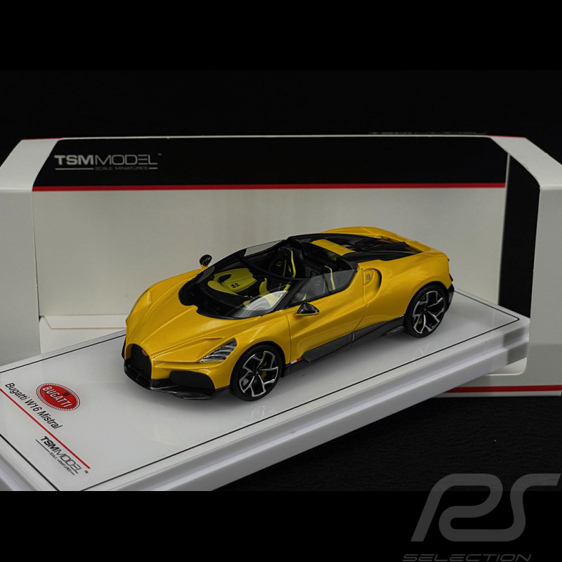 Bugatti W16 Mistral Jaune 2023 1/43 TrueScale Miniatures TSM430822