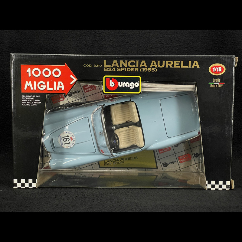 Lancia Aurelia B24 Spider n°161 Mille Miglia 1955 Light Blue