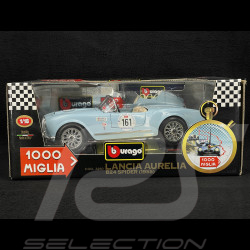 Lancia Aurelia B24 Spider n°161 Mille Miglia 1955 Bleu Clair Métallique 1/18 Bburago 32102